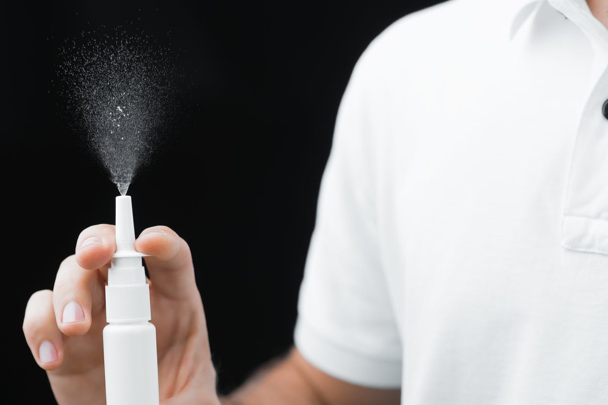 Nasal spray stock image