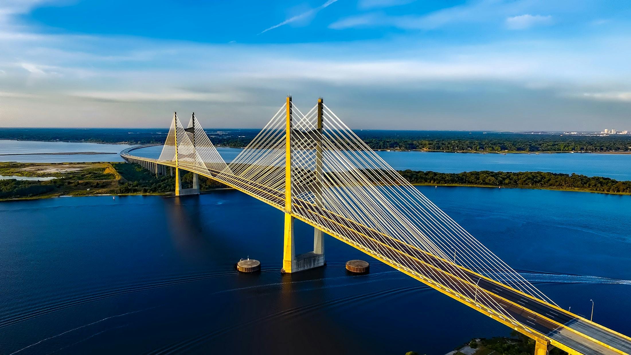 Dames Point Bridge in Jacksonville, Florida stock image