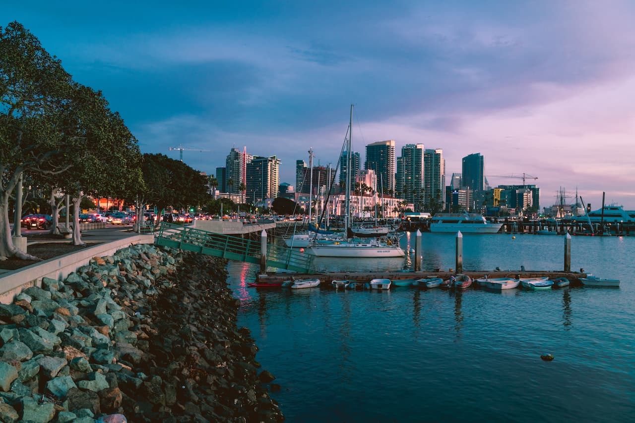 San Diego waterfront stock photo