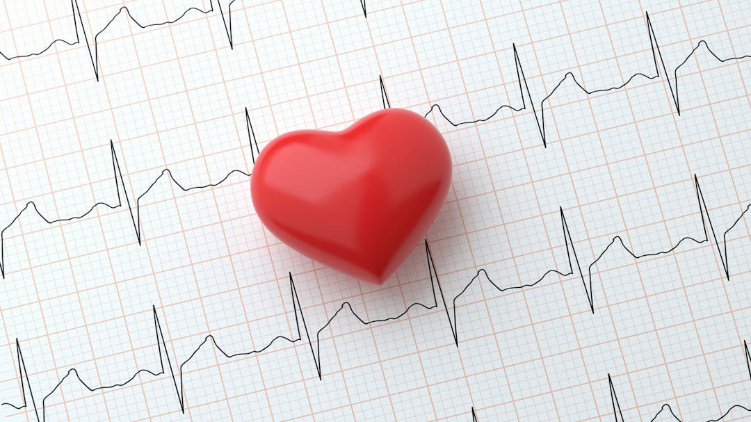 Heart on Heart Rhythm Background Concept stock photo