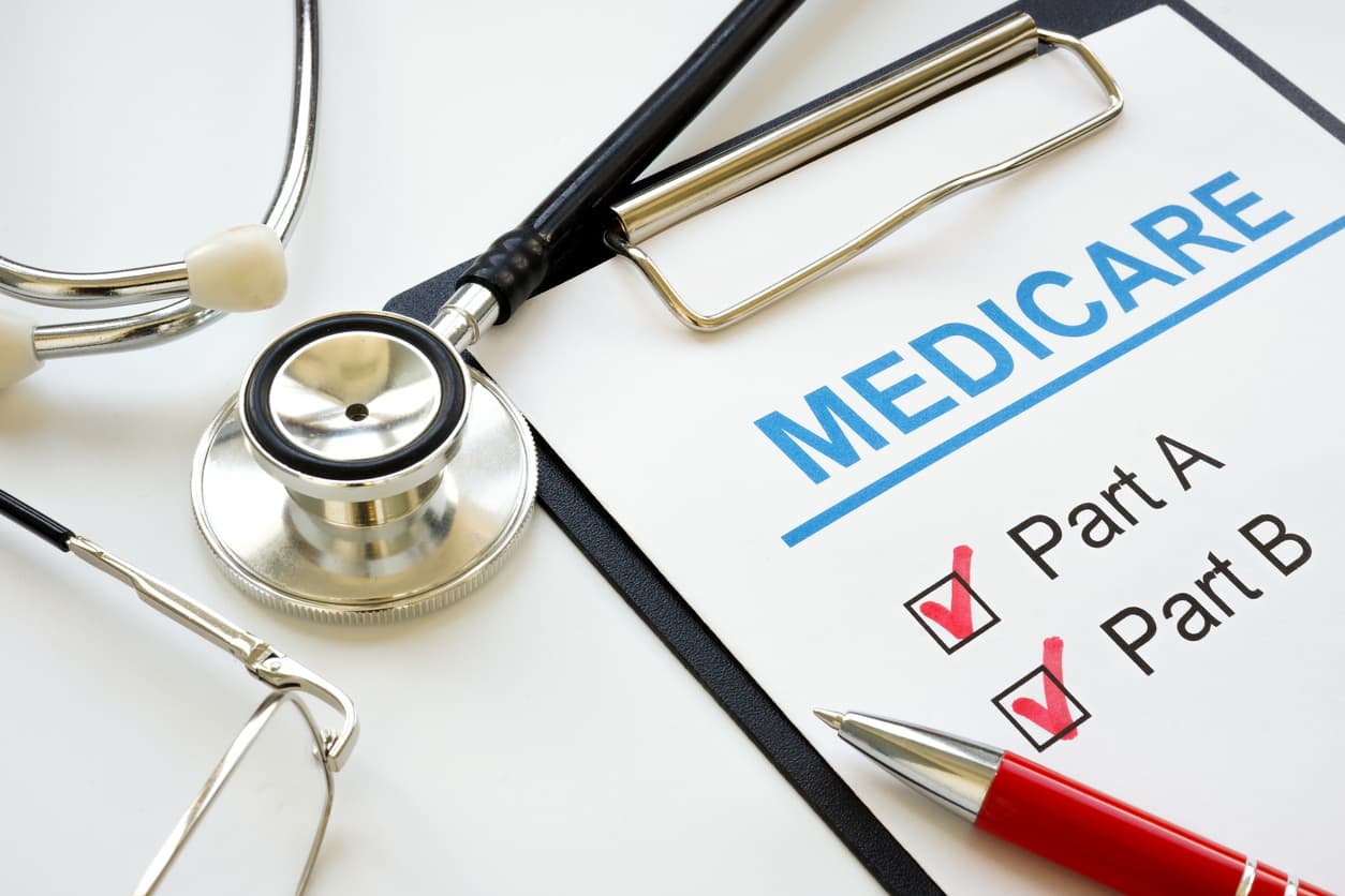 Medicare Part A & Part B stock photo