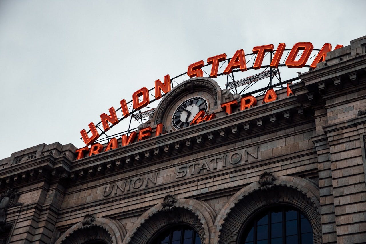 Union Station in Denver stock image