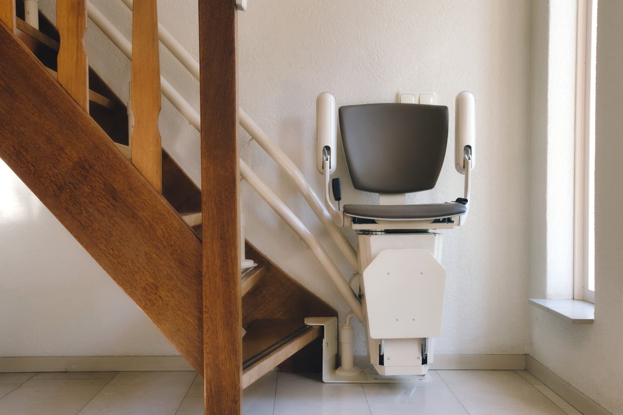 stair lift stock photo