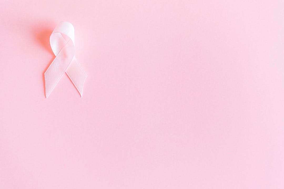 breast cancer awareness ribbon stock image